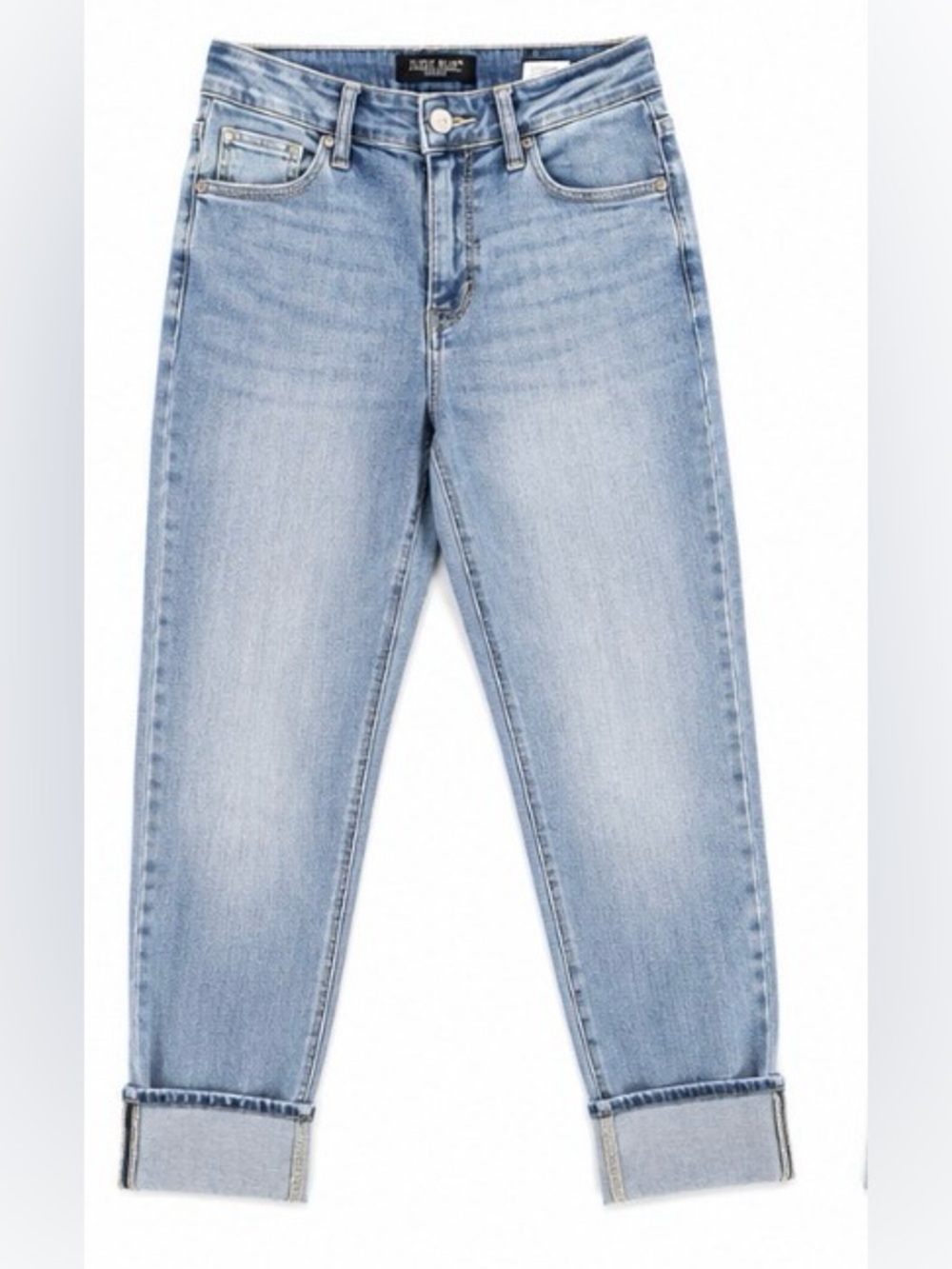 Judy Blue Boyfriend Fit Cuff Jeans Women’s Size 3/26 Light Wash MidRise Stretch